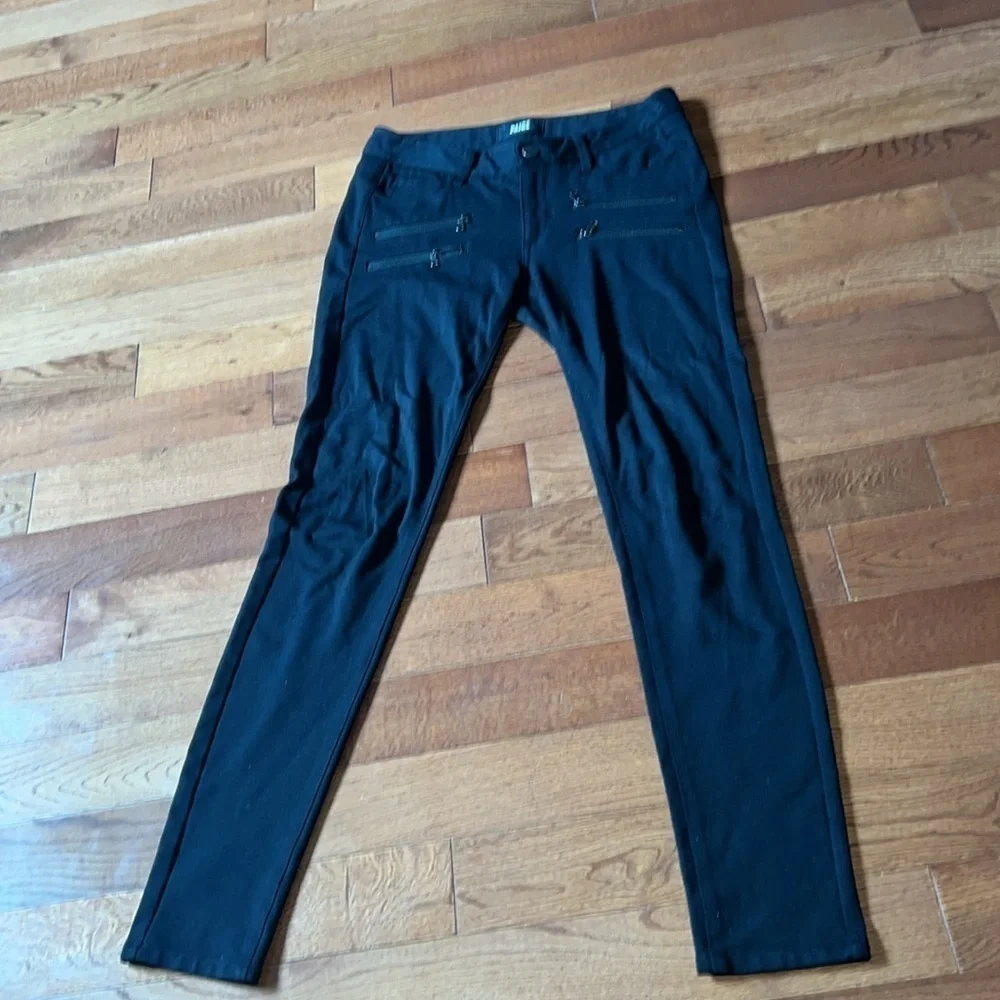 Paige Black High Rise Ultra skinny double zip Jeans, Size 27 - Picture 9 of 14